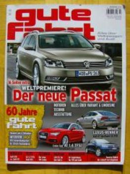 Gute Fahrt 10/2010 Passat, A1 1.4TFSI, A7 Sportback 3.0TFSI