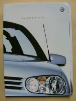 VW Golf4 Cabriolet Prospekt April 1999 +TDI