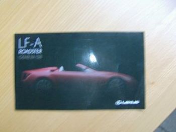 Lexus LF-A Roadster Genf 2008 UK Englisch Hochglanzprospekt