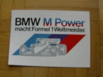 BMW M Power macht Formel 1 Weltmeister +Autogramm Nelson Piquet