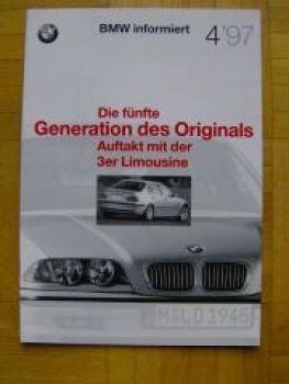 BMW informiert 4/1997 3er E46, Z07, CKD-Fertigung, James Bond