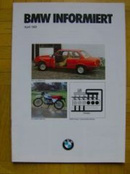BMW Informiert April 1981 315 E21, R80 G/S,Teillast-Zylinderabsc