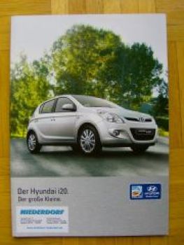 Hyundai i20 Prospekt August 2010 NEU +Preisliste