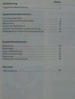 Audi Selbsstudienprogramm Nrr.219 Reifendruck-Kontrollsystem