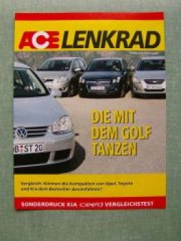 ACE Lenkrad 6/2007 Kia cee"d gegen Golf5 Astra Toyota Auris