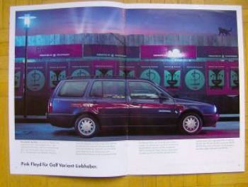 VW Golf3 Variant Pink Floyd Prospekt Januar 1995