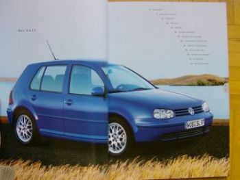 VW Golf4 Prospekt +Highline +GTI Mai 1999 Prospekt NEU