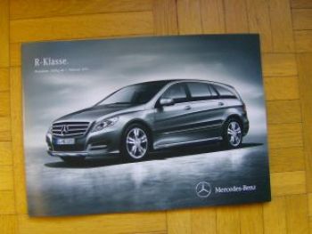 Mercedes Benz Preisliste R-Klasse BR251 1.Februar 2011 NEU