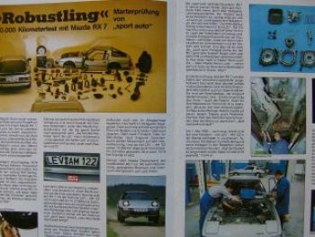 mazda News 12/1982 sport auto Test RX-7 Dauertest, 626,323 1,5l