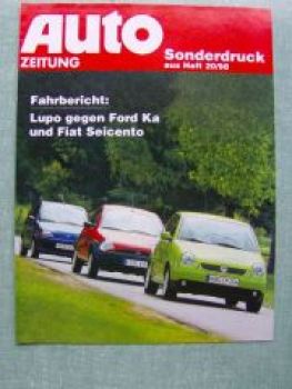 Auto Zeitung 20/1998 VW Lupo gegen Ford Ka Fiat Seicento