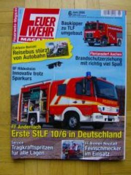 Feuerwehr Magazin 6/2008 StLF 10/6,LF10/6 auf Mercedes Atego 815