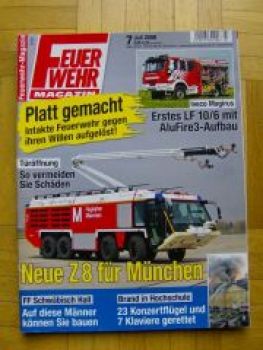 Feuerwehr Magazin 7/2008 Z8, Iveco Magirus LF 10/6,ELW2 auf Ateg