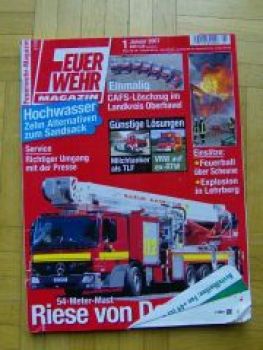 Feuerwehr Magazin 1/2007 Milchtanker als TF, VRW auf ex-RTW