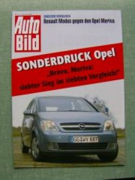 Auto Bild 49/2004 Opel Meriva gegen Renault Modus Vergleich