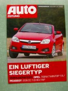 Auto Zeitung 21/2005 Opel Tigra Twintop 1.8/Peugeot 206CC 1.6HDI