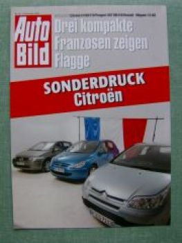 Auto Bild 50/2004 Citroen C4 HDI 110 gegen Peugeot 307 Megance 1