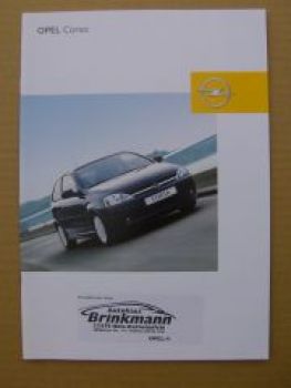 Opel Corsa C Njoy Sport GSI Prospekt Februar 2003 NEU