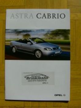 Opel Astra Cabrio Prospekt Oktober 2001 +Preisliste NEU