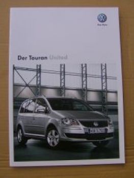 VW Touran United Prospekt Oktober 2008 NEU