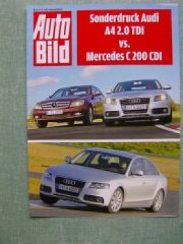 Auto Bild 42/2007 Audi A4 2.0TDI gegen Mercedes C 200 CDI