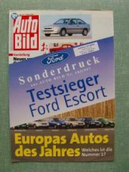 Auto Bild 10/1997 Ford Escort gegen Opel Astra A VW Golf3