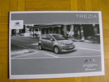 Subaru Trezia Prospekt März 2011 +Preisliste NEU