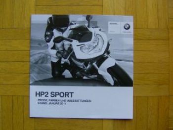 BMW HP2 Sport Megamoto 2009 +Preisliste 1/2011 NEU