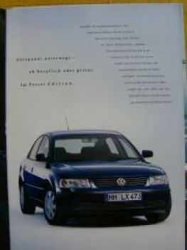 VW Passat +Variant Edition Prospekt Januar 2000 NEU
