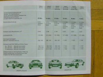 Jaguar Preisliste XJ +S Sovereign Vanden Plas 1. Juli 1983 Rarit