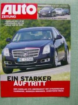 Auto Zeitung 14/2008 Cadillac CTS gegen Mercedes E350 CGi Volvo