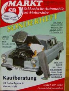 Markt Sonderheft Nr.5,1987/88 Kaufberatung Capri I, ID/DS,Vopo 9