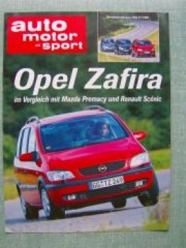 AMS 21/1999 Opel Zafira gegen Mazda Premacy Renault Scenic
