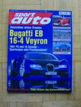 sport auto 5/2001 Merceds SLK32 AMG R170,Bugatti EB 16-4 Veyron
