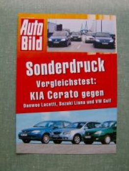 Auto Bild 32/2004 Kia Cerato gegen Lacetti Liana VW Golf4