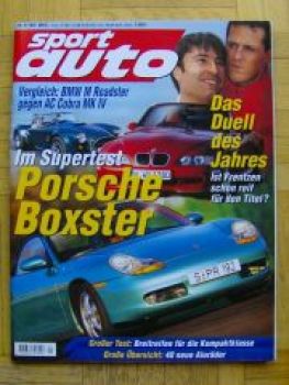sport auto 4/1997 Porsche Boxster, M Roadster Z3 vs. AC Cobra MK