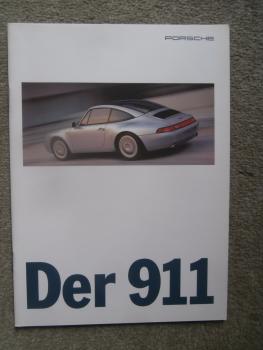 Porsche 911 (Typ 993) Carrera Coupé Cabriolet +Taraga +turbo Prospekt August 1995