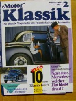 Motor Klassik 2/1991 Chevy Fleetmaster, Mercedes 190SL,Porsche 3