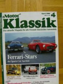Motor Klassik 4/1989 Opel Manta A, Bucciali, Ferrari-Stars