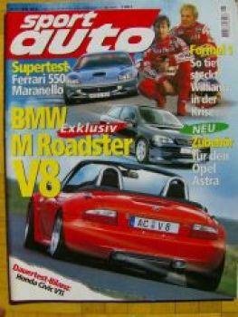 sport auto 6/1998 BMW M Roadster AC Schnitzer V8 Z3,Honda Civic