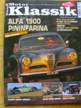 Motor Klassik 4/2002 Alfa 1900 Pininfarina, Stoewer Arkona Cabri
