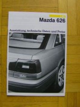 Mazda 626 Preisliste Januar 1989 Rarität