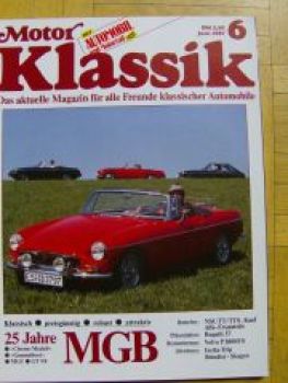 Motor Klassik 6/1987 25 Jahre MGB, Bugatti 57, Volvo P1800ES