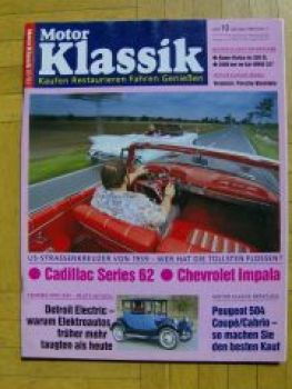 Motor Klassik 10/1992 Peugeot 504 Coupè/Cabrio, Cadillac Series