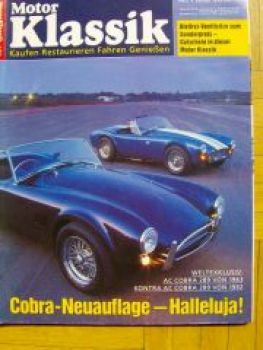 Motor Klassik 1/1993 AC Cobra 289,Mercede 500K Spezialroadster