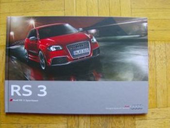 Audi RS 3 Sportback Buch Dezember 2010 +Preisliste