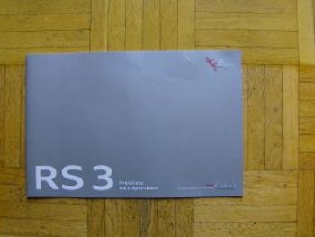Audi RS 3 Sportback Buch Dezember 2010 +Preisliste