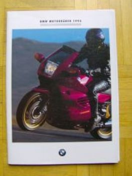 BMW Motorräder Mappe September 1992 Rarität