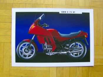 BMW K 75RT Prospektblatt 1992 Rarität