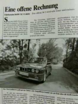 ams 19/1987 Treser Coupè, BMW M3 Cabrio E30,Volvo 780,560SEL W12