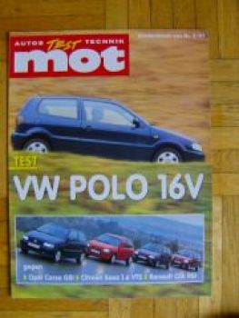 mot 3/1997 VW Polo 16V 6N gegen Corsa GSi Saxo 1.6VTS Clio RSi